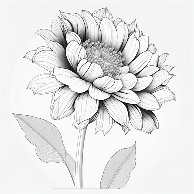 Desenho de flor em flor para colorir para adultos Desenho para colorir para crianças