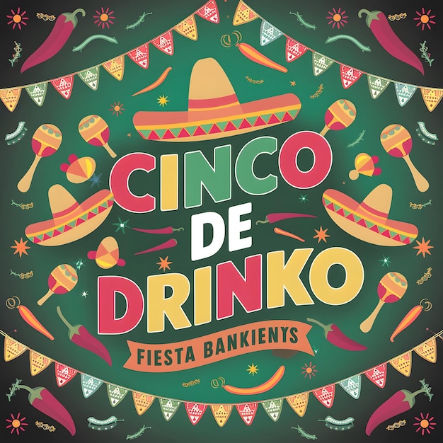 desenho de fundo de celebração de cinco de maio