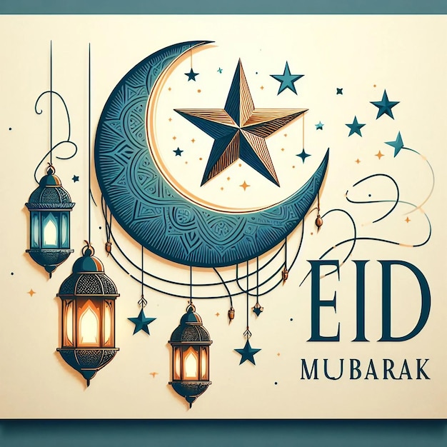 Foto desenho de fundo de eid mubarak