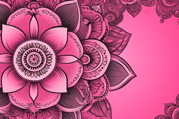 Desenho de fundo de mandala rosa