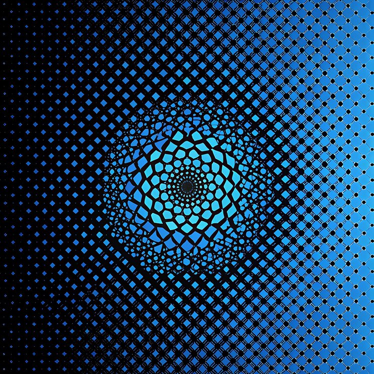 Foto desenho de fundo de pontos azuis e pretos