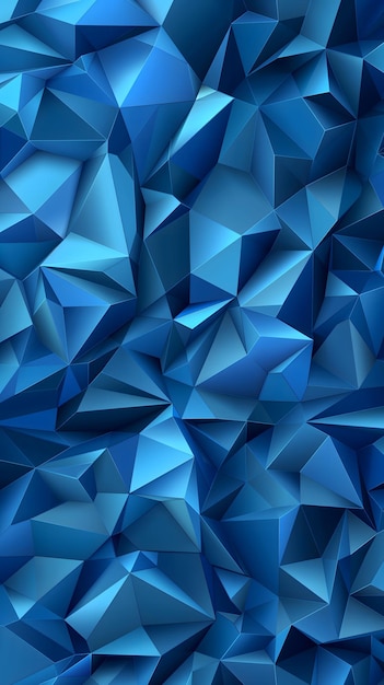 Desenho de fundo poligonal azul geométrico abstrato