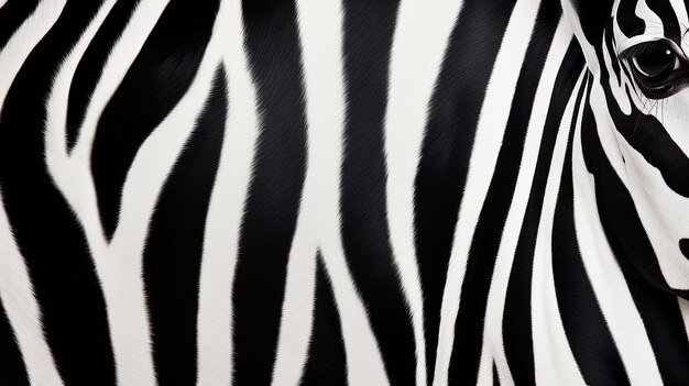 Foto desenho de fundo selvagem e elegante com estrias de zebra preto e branco