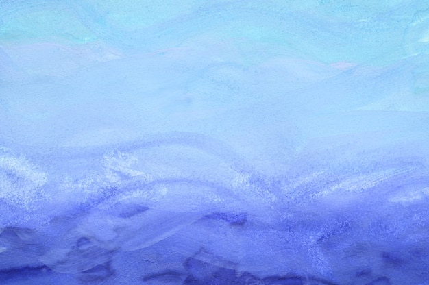 Desenho de guache abstrato de azul escuro a azul claro
