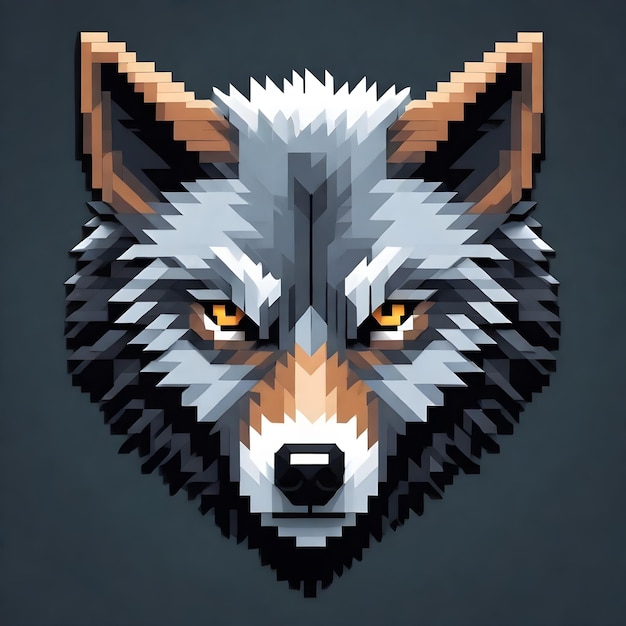 Desenho de ilustração do WOLF 3D VECTOR LOGO