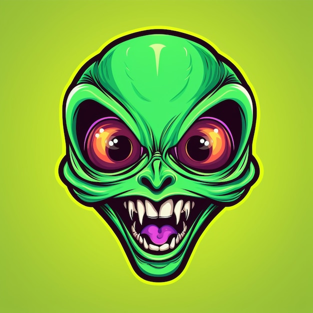 desenho de logotipo alienígena