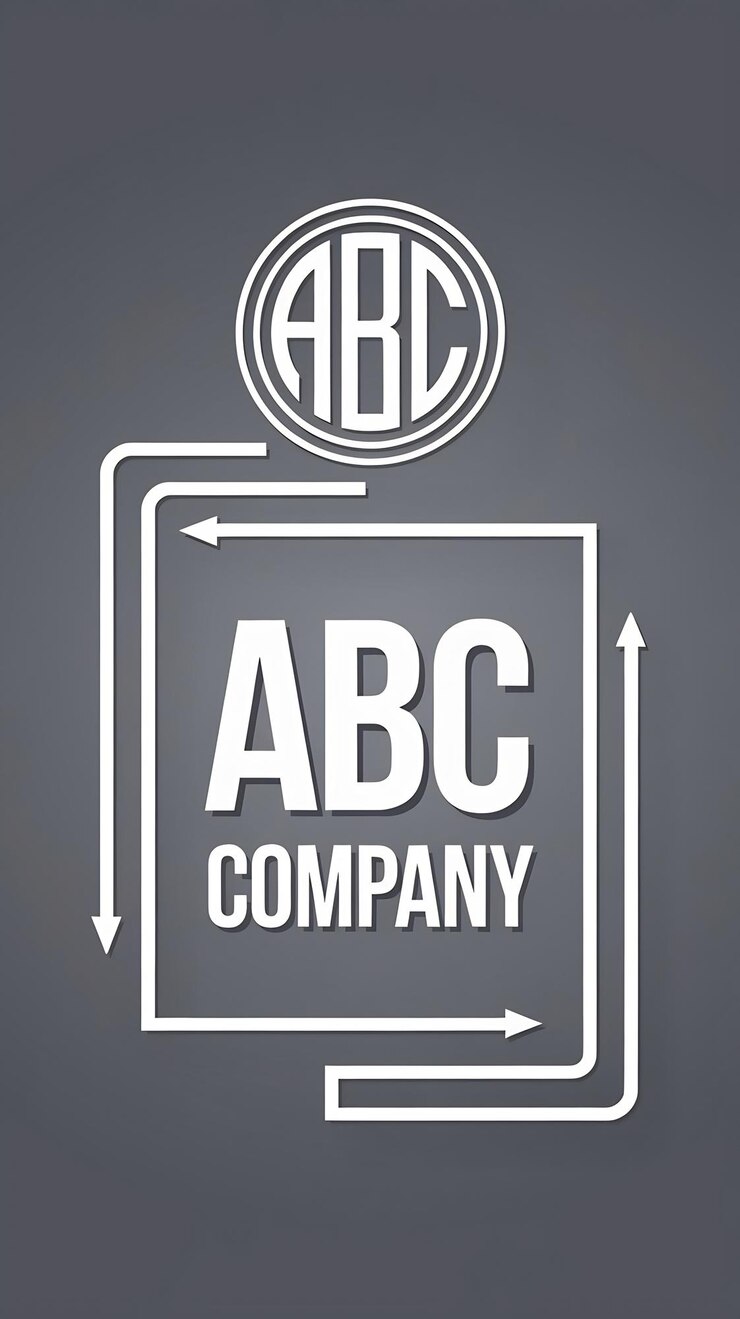 Foto desenho de logotipo de ícone vetorial de sinalização de empresa simples