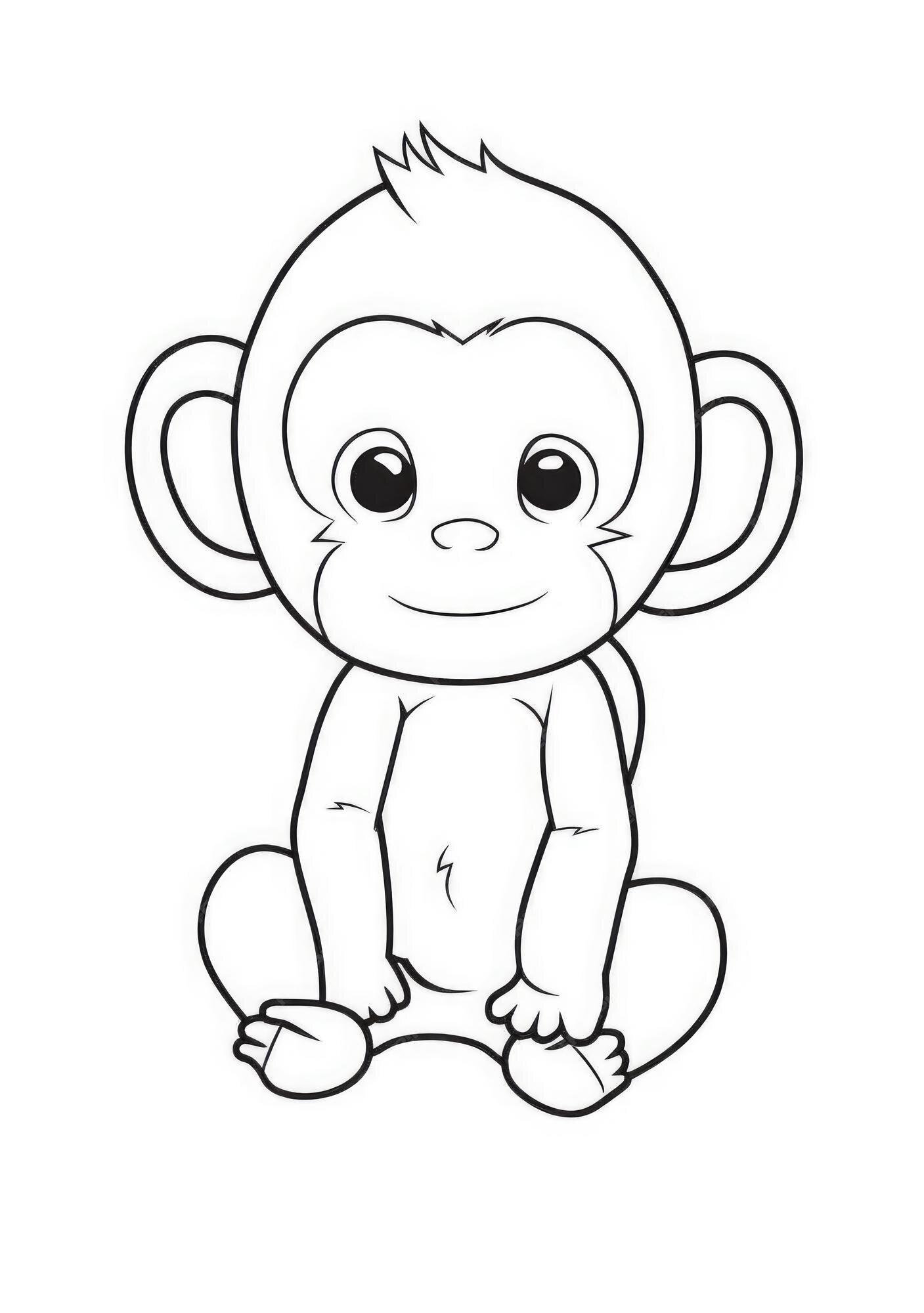 Desenhos de macaco para colorir - Pop Lembrancinhas