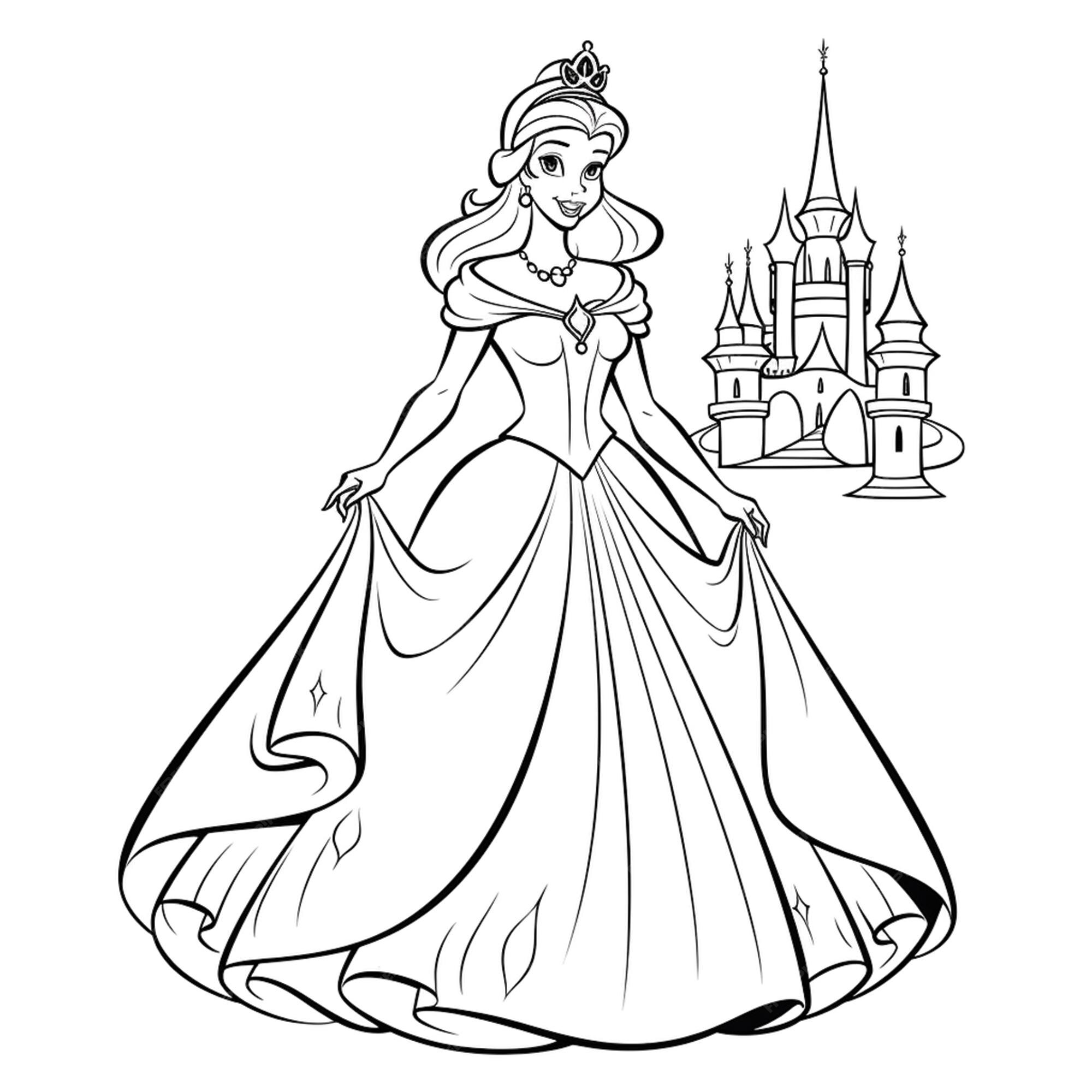 Desenho e Imagem Princesa Aurora Face para Colorir e Imprimir Grátis para  Adultos e Crianças 