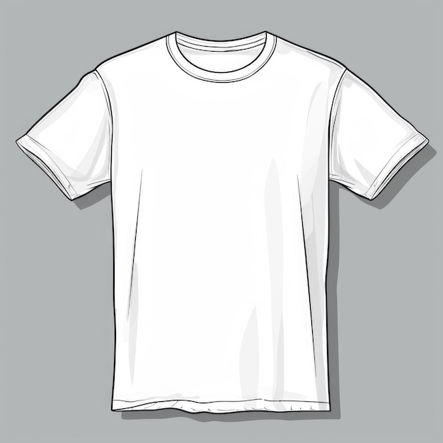 Foto desenho de modelo de camiseta branca