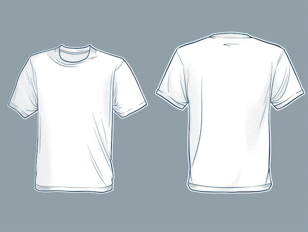 Foto desenho de modelo de camiseta branca