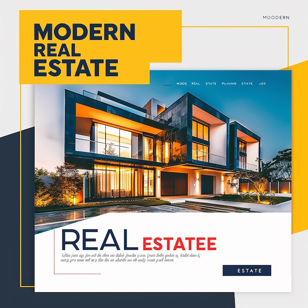 Desenho de modelo de folheto imobiliário