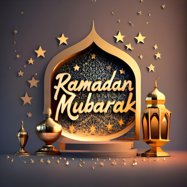 Foto desenho de modelo de ramadan mubarak