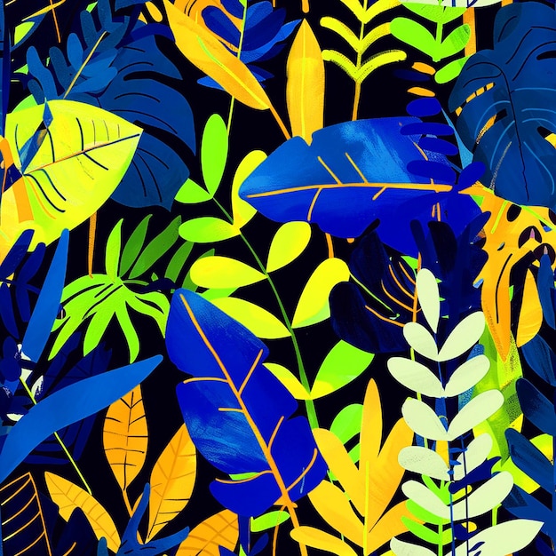 Desenho de Padrão da Floresta para o fundo Mídia Social Indústria de Embalagem e Mídia Digital