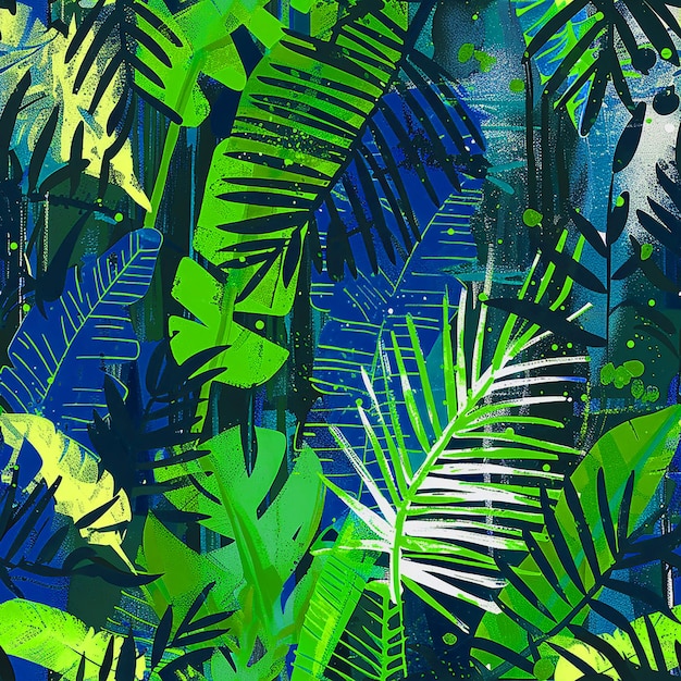 Desenho de Padrão da Floresta para o fundo Mídia Social Indústria de Embalagem e Mídia Digital