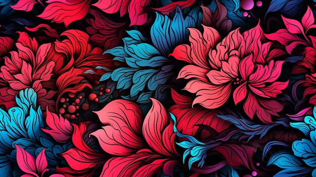 Desenho de padrões de ornamentação floral para fundos e texturas elegantes