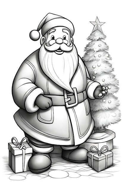 Desenho de Papai Noel para colorir desenho de Natal para colorir desenho a lápis de Papai Noel para imprimir