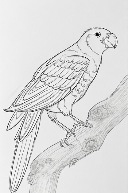 desenho de Pássaro fofo para crianças para colorir