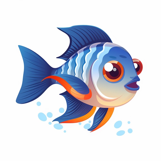 Desenho de peixe para postagem em mídia social