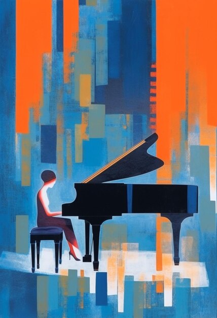 Foto desenho de piano