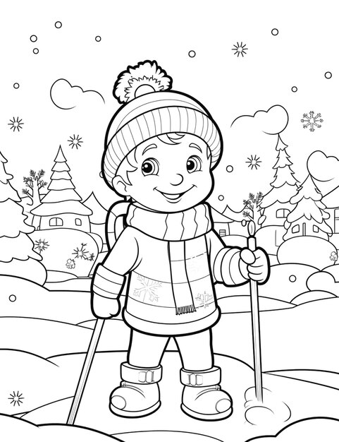 Desenho de queda de neve