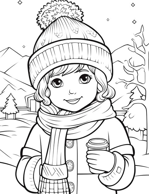 Desenho de queda de neve