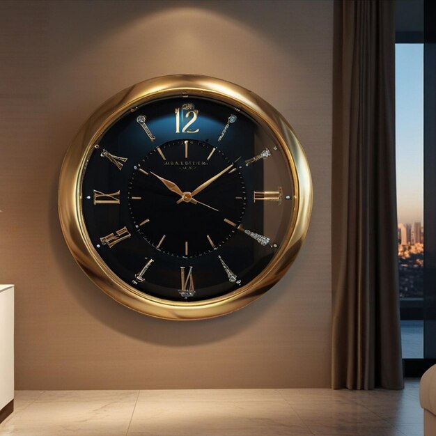 Foto desenho de relógio 3d de luxo com um fundo incrível
