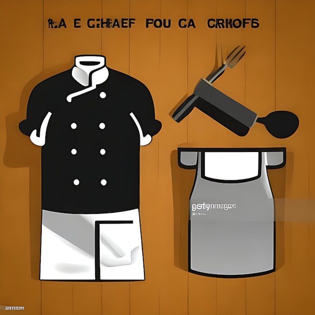 Foto desenho de roupas de chef de luxo