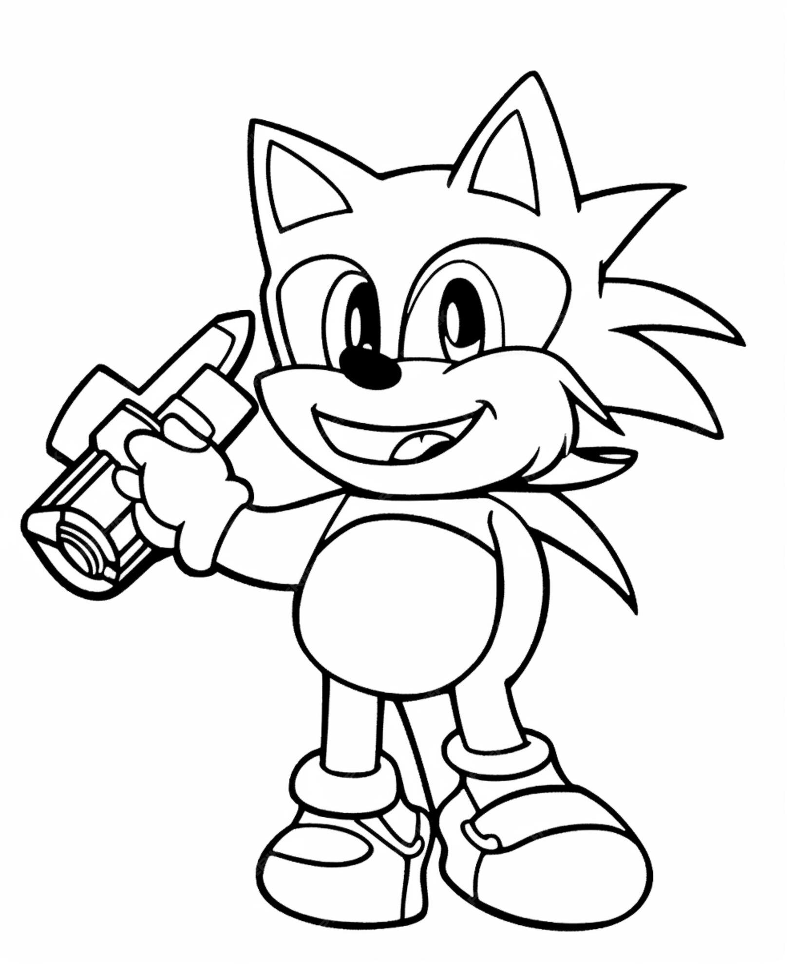 Desenho de sonic o ouriço para colorir