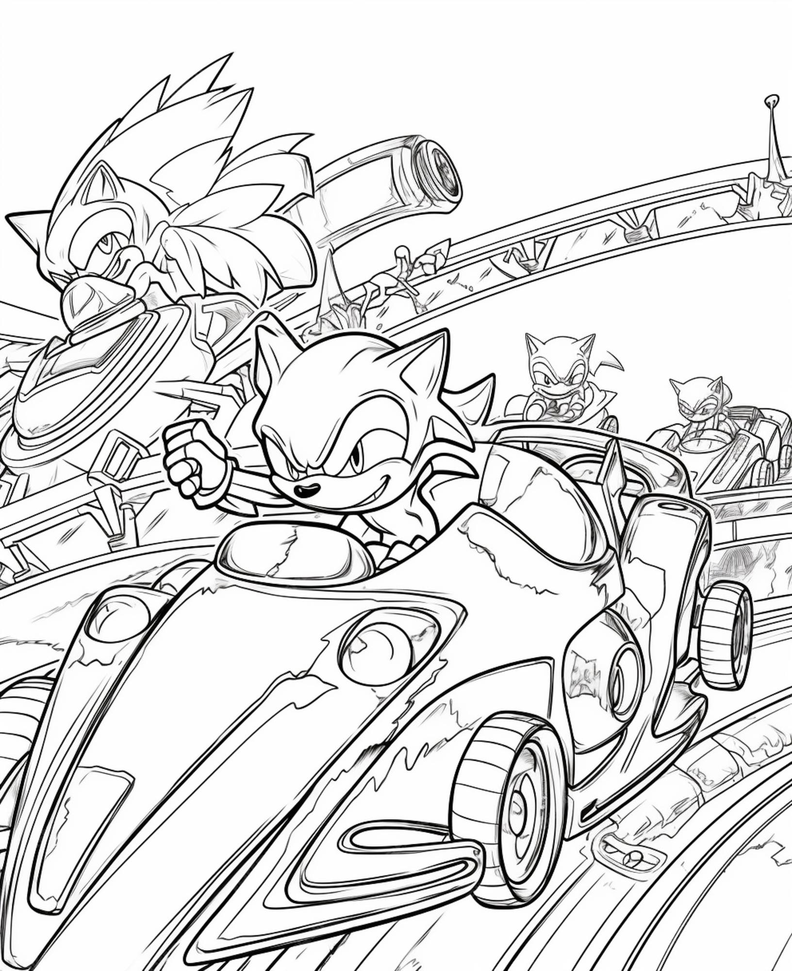 Desenho de sonic o ouriço para colorir