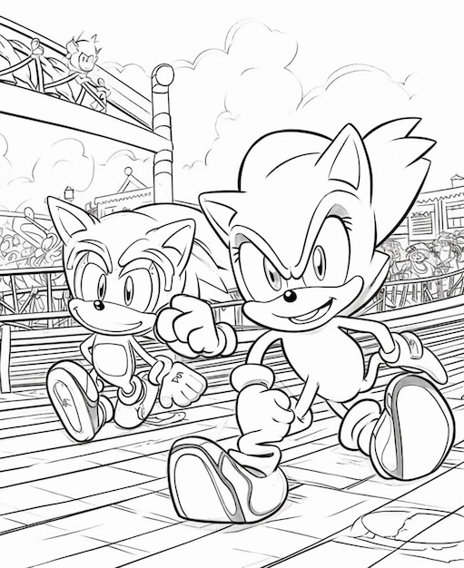 sonic amy  Páginas para colorir, Imagens fofas de desenhos animados, Livro  de colorir