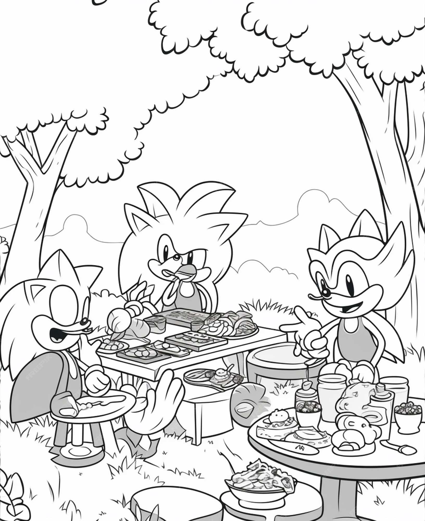 Desenho de sonic o ouriço para colorir