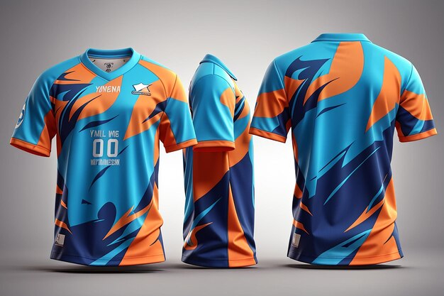 Desenho de sublimação de camisetas esportivas