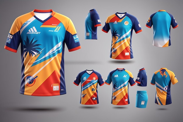 Desenho de sublimação de camisetas esportivas