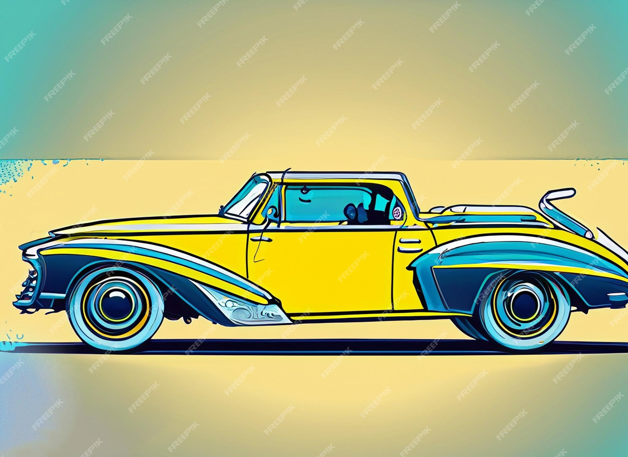 Carro de corrida conversível para colorir - Imprimir Desenhos