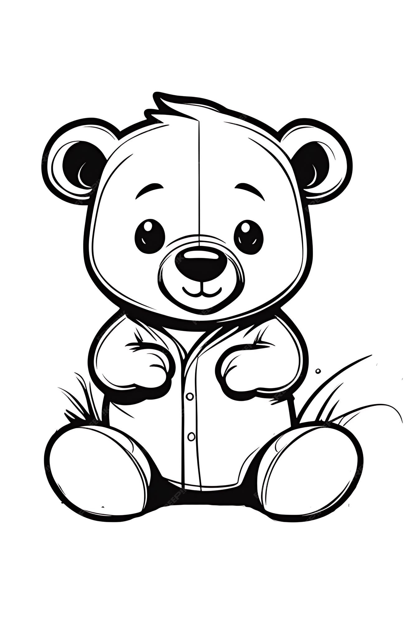 Desenhos para colorir de desenho de um urso fofo para colorir online  