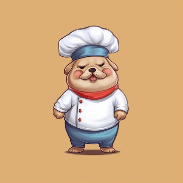 desenho de urso chef