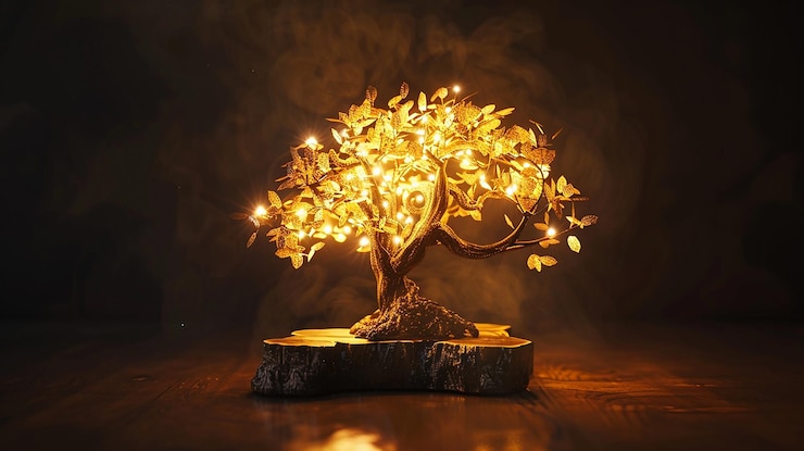 Foto desenho de varinha mágica de lâmpada de luz caprichosa