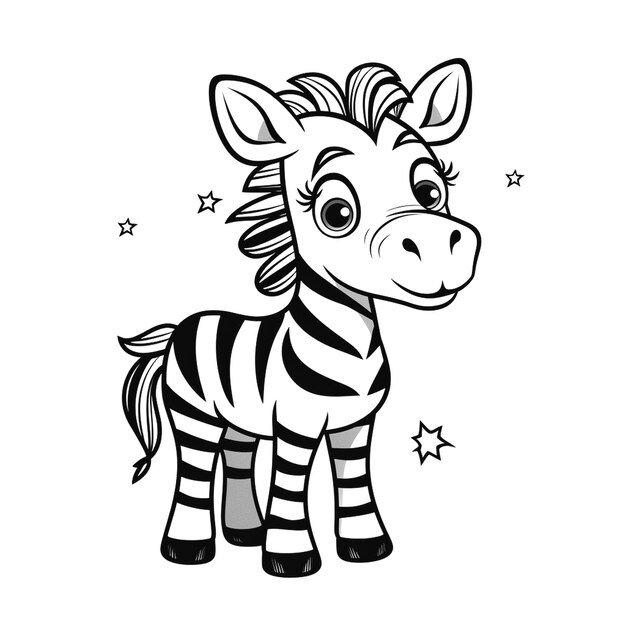 Foto desenho de zebra