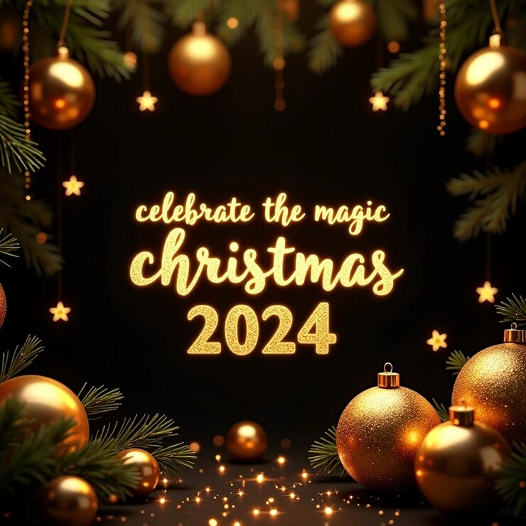 Foto desenho decorativo de natal de 2024 letras em fundo branco decoração da árvore de natal com lâmpadas