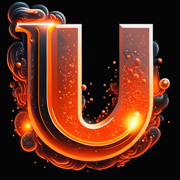 Foto desenho do logotipo da letra u ou do logotipo da u ou do monograma da u ou do logotipo da u em 3d