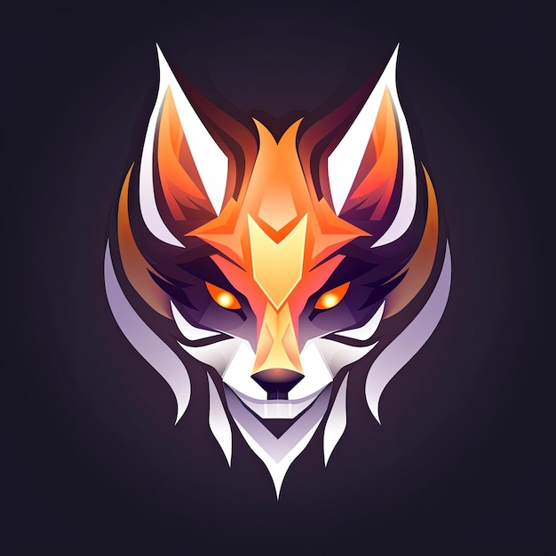 Foto desenho do logotipo da mascote da raposa