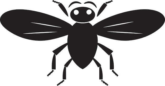 Desenho do logotipo da mosca mortal Vector de doença alada