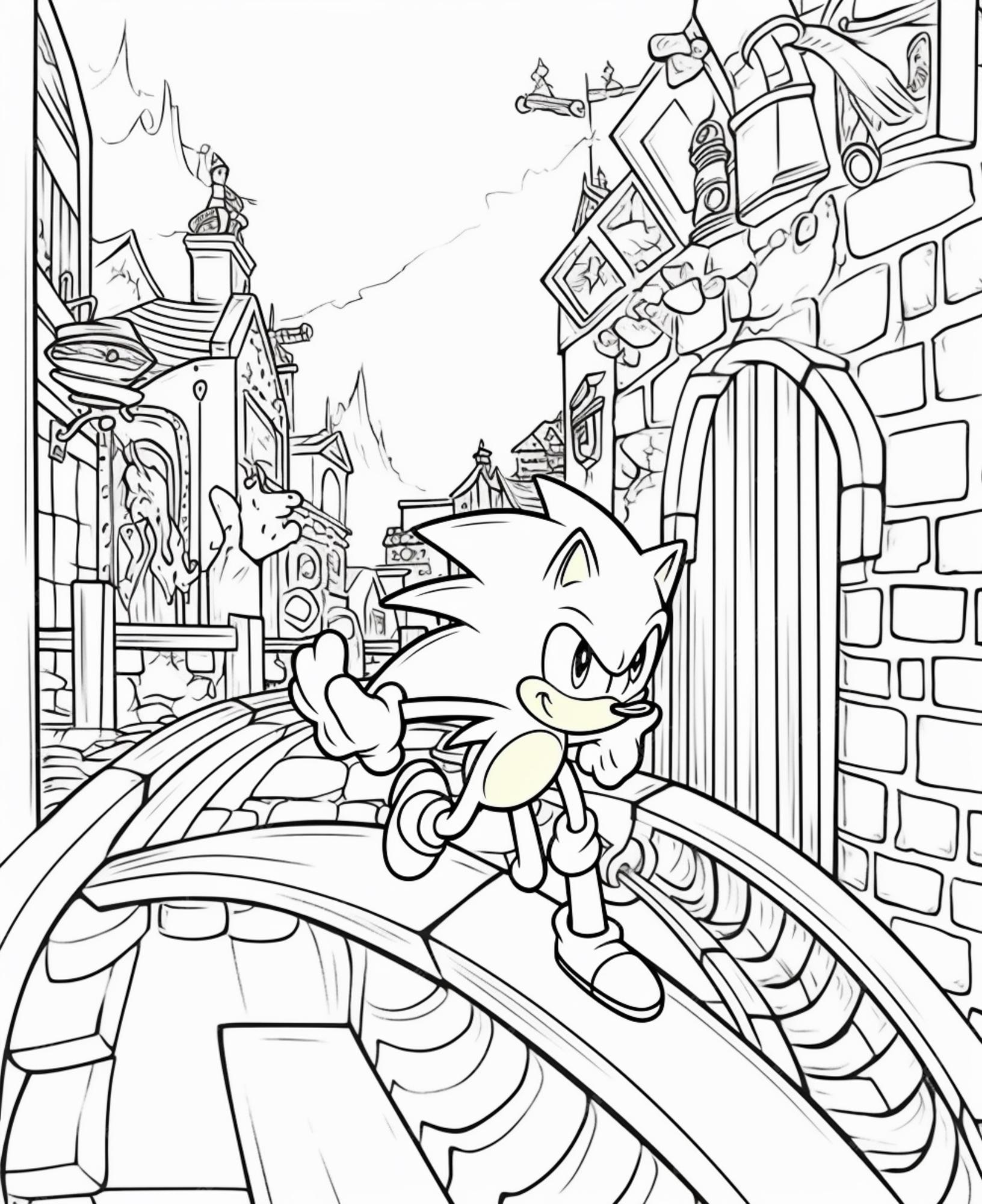 Desenhos para colorir sonic the hedgehog