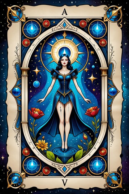 Desenho do Tarot da Rainha