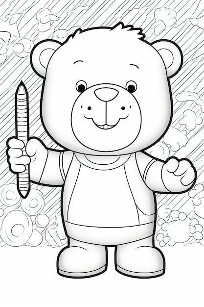 Foto desenho do ursinho pooh para colorir