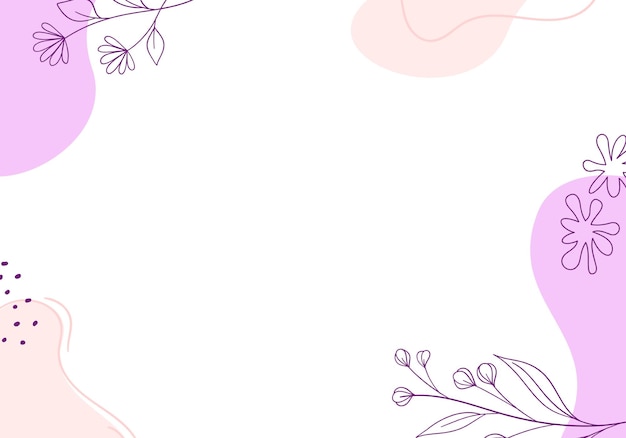 Desenho floral elegante com elementos pastel macios para papelaria e marca