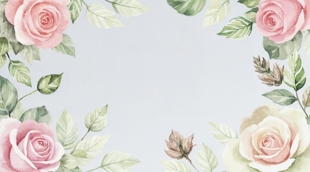 Desenho floral elegante em aquarela