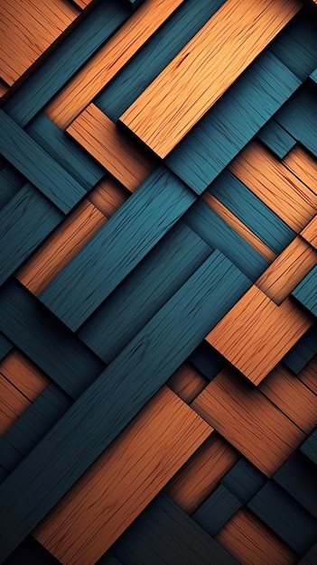 Desenho geométrico de madeira