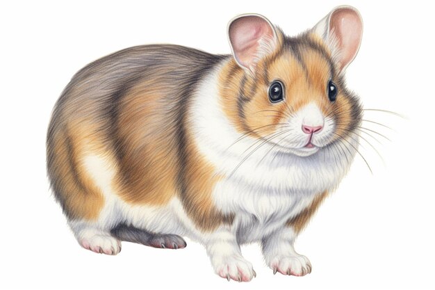 Foto desenho hiperrealista de hamster